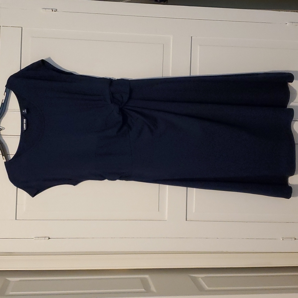 Lands End Navy Blue slip on dress.